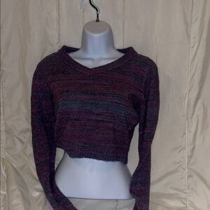 Garage Multicolor Knit Crop Top